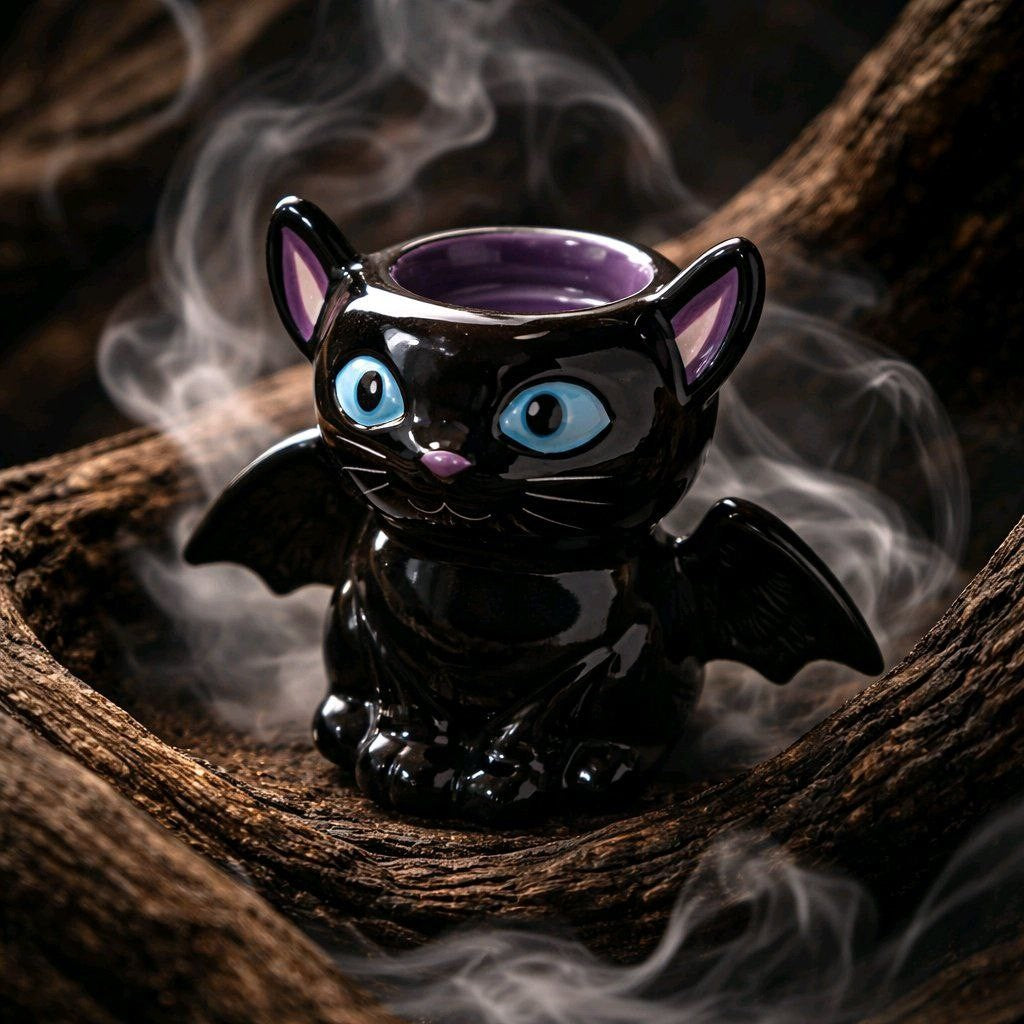 quemador gato con alas