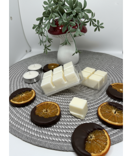 wax melts con olor a chocolate con naranja