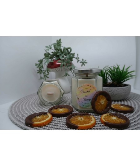 vela de chocolate con naranja