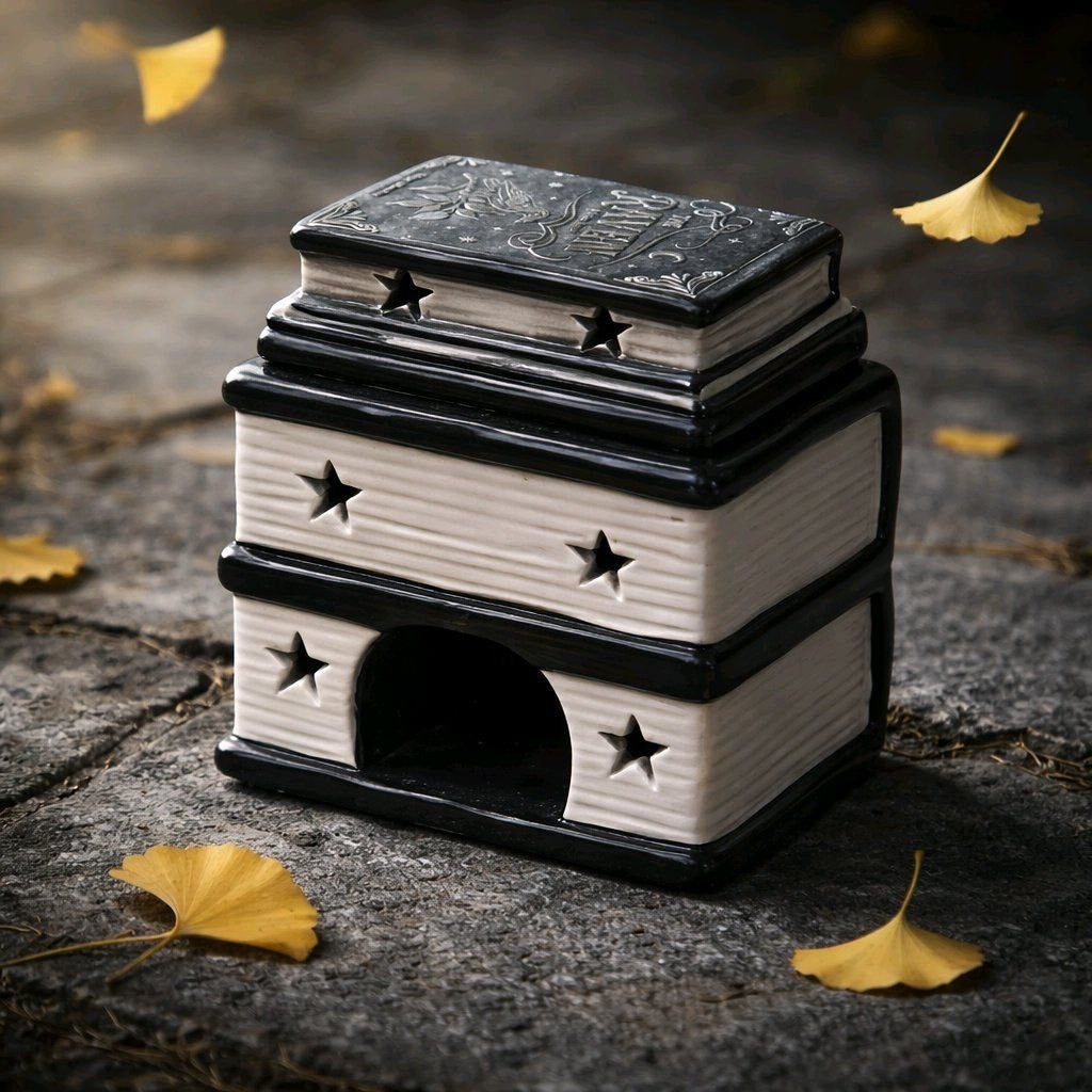 quemador libros de hechizos