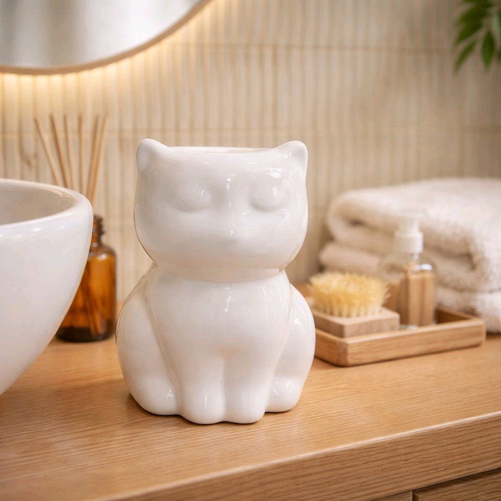 quemador gato blanco