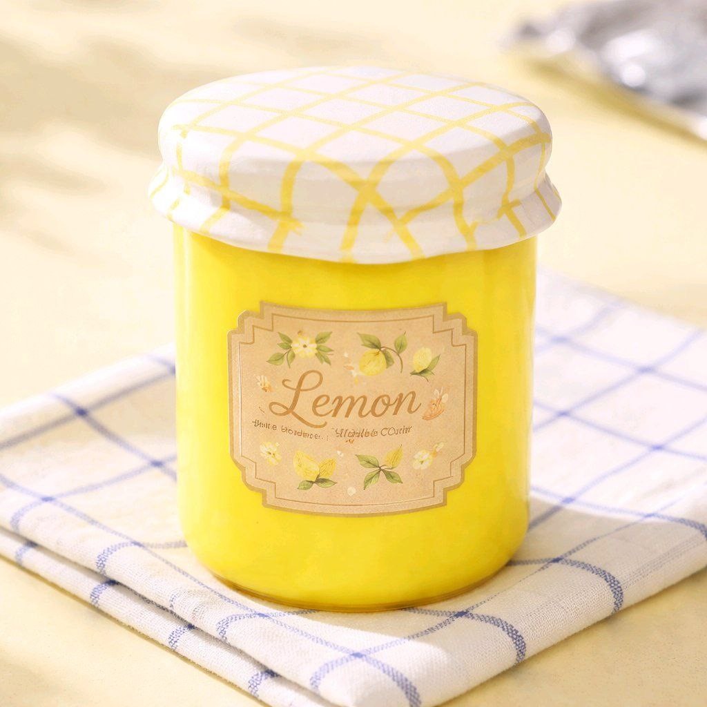 quemador tarro de mermelada de limón