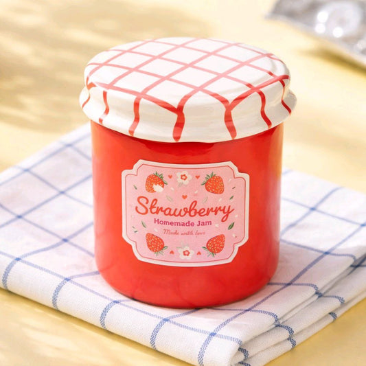 quemador tarro de mermelada de fresa las velitas de menchu